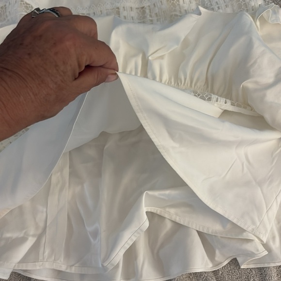 Antonio Melani gorgeous crisp white midi tiered dress - Picture 13 of 13